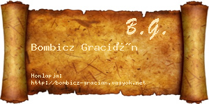 Bombicz Gracián névjegykártya